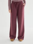 Zest Lounge Brushed Wide Leg Pant, Cherry product photo