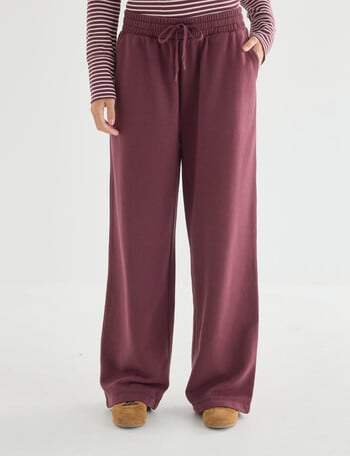 Zest Lounge Brushed Wide Leg Pant, Cherry product photo