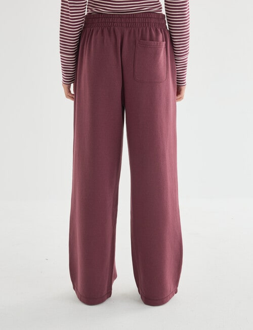 Zest Lounge Brushed Wide Leg Pant, Cherry product photo View 02 L