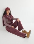 Zest Lounge Brushed Wide Leg Pant, Cherry product photo View 03 S