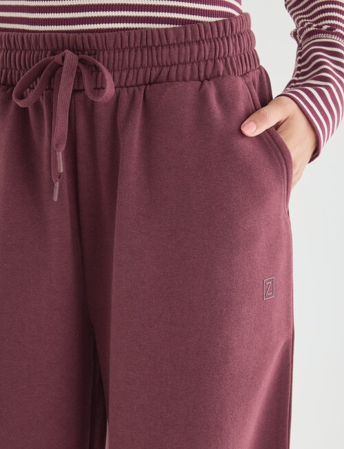 Zest Lounge Brushed Wide Leg Pant, Cherry product photo View 04 L