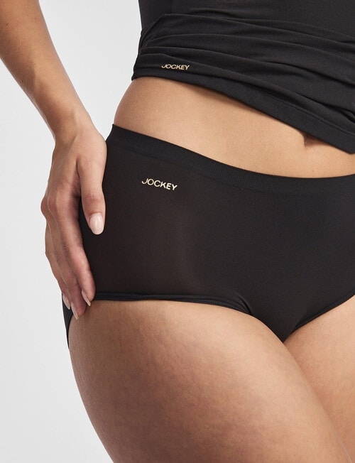 Jockey End Stretch Full Brief, Black product photo View 04 L