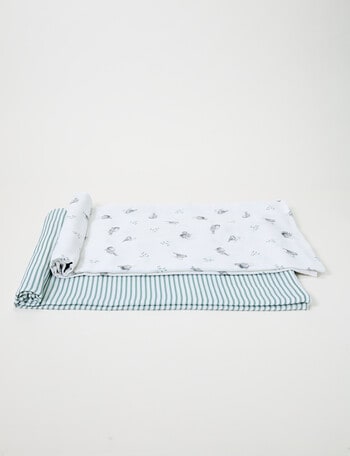 Little Bundle Muslin Wrap, 2-Pack, Garden Friends product photo