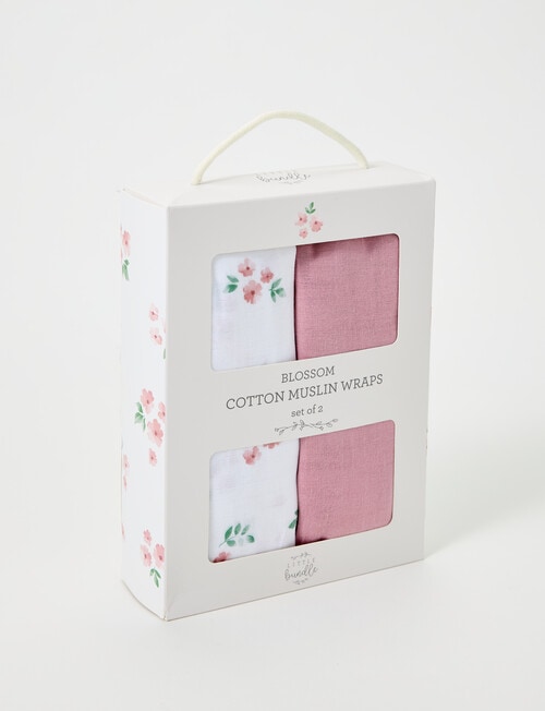 Little Bundle Muslin Wrap, 2-Pack, Blossom product photo View 03 L