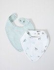 Little Bundle Muslin Dribble Bib, 2-Pack, Garden Friends product photo