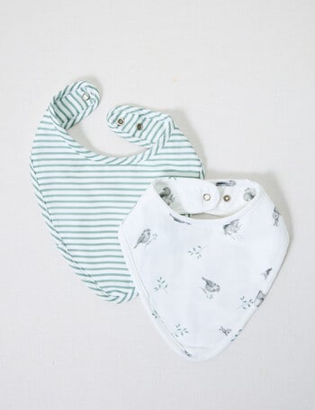 Little Bundle Muslin Dribble Bib, 2-Pack, Garden Friends product photo