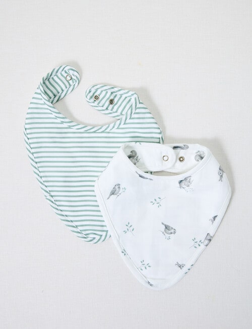 Little Bundle Muslin Dribble Bib, 2-Pack, Garden Friends product photo