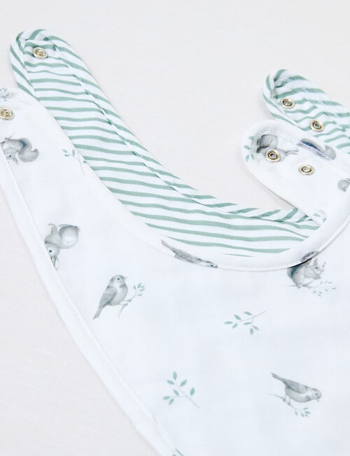 Little Bundle Muslin Dribble Bib, 2-Pack, Garden Friends product photo View 02 L