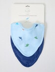 Little Bundle Muslin Dribble Bib, 2-Pack, Dino product photo View 03 S