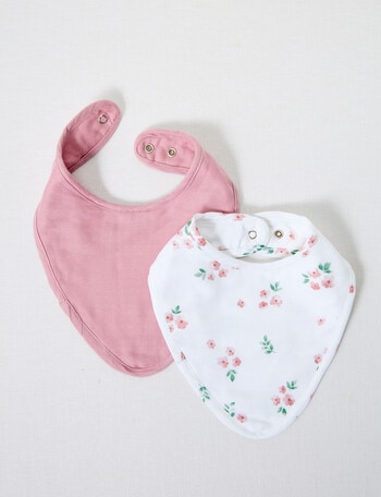 Little Bundle Muslin Dribble Bib, 2-Pack, Blossom product photo