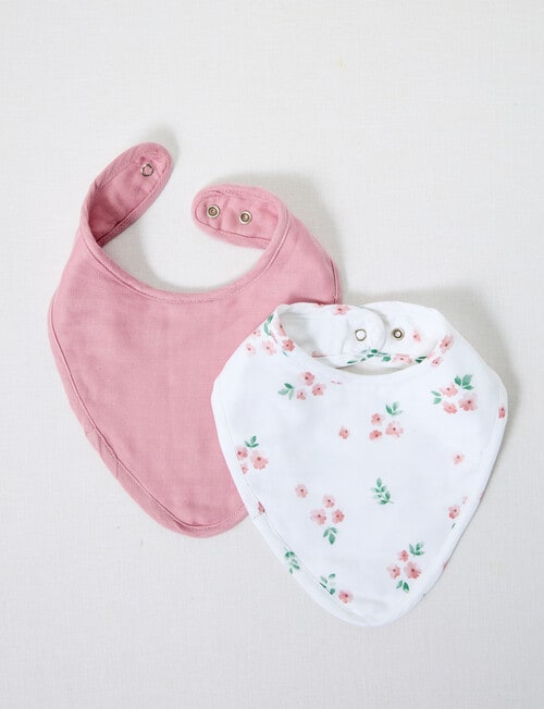 Little Bundle Muslin Dribble Bib, 2-Pack, Blossom product photo