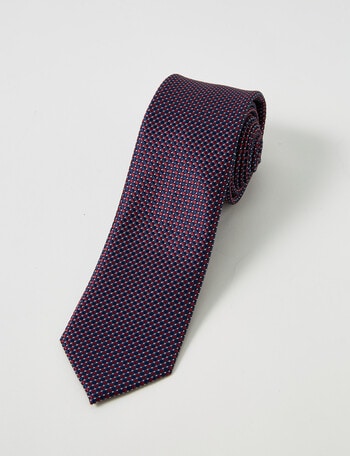Laidlaw + Leeds Dobby Tie, Burgundy product photo