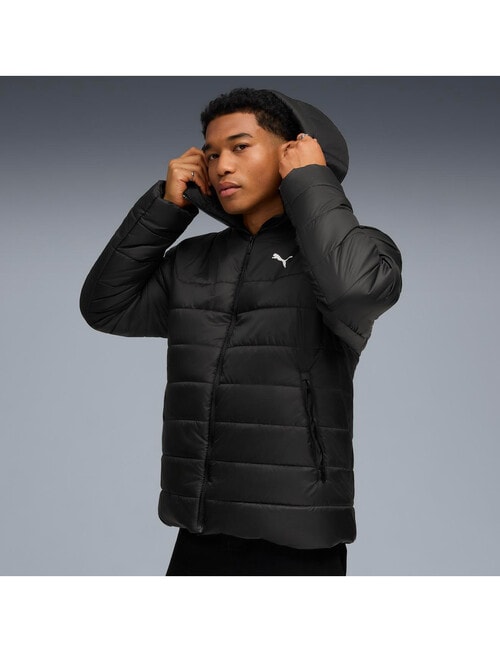 Puma Essential Hooded Padded Jacket, Black product photo View 02 L