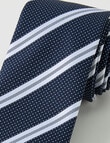 Laidlaw + Leeds Stripe Tie, Navy product photo View 02 S