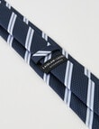Laidlaw + Leeds Stripe Tie, Navy product photo View 03 S