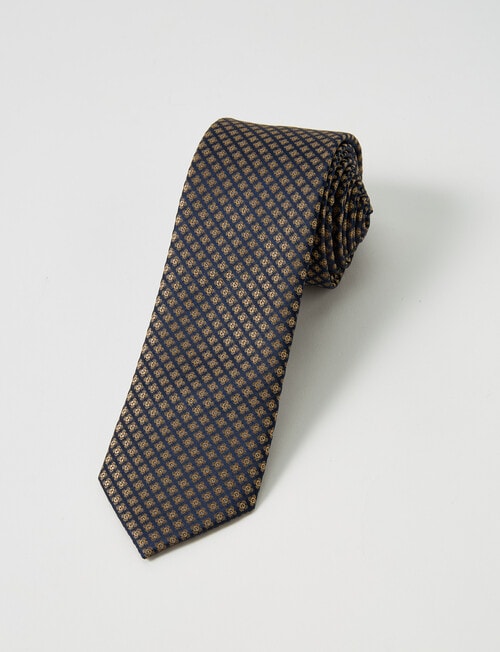 Laidlaw + Leeds Foulard Tie, Navy product photo