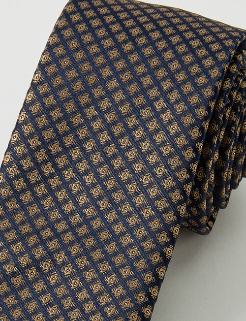 Laidlaw + Leeds Foulard Tie, Navy product photo View 02 L