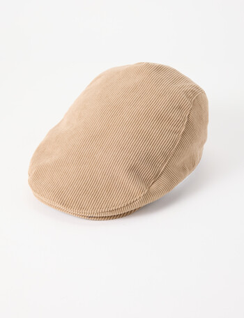 Laidlaw + Leeds Cord Drivers Cap, Tan product photo