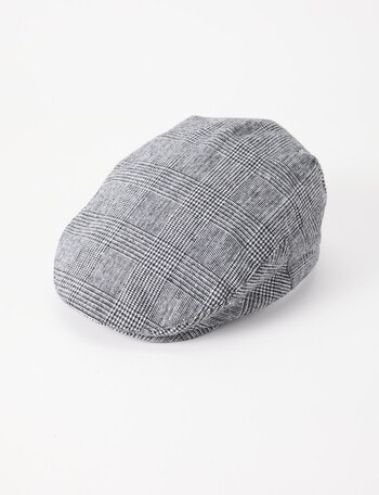 Laidlaw + Leeds Check Drivers Cap, Grey product photo