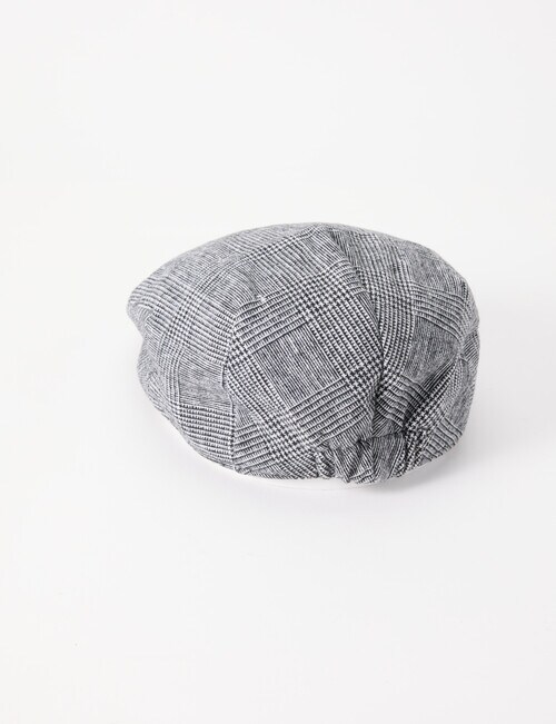 Laidlaw + Leeds Check Drivers Cap, Grey product photo View 02 L