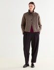 Jigsaw Sutton Funnel Collar Jacket, Charcoal Check product photo View 09 S