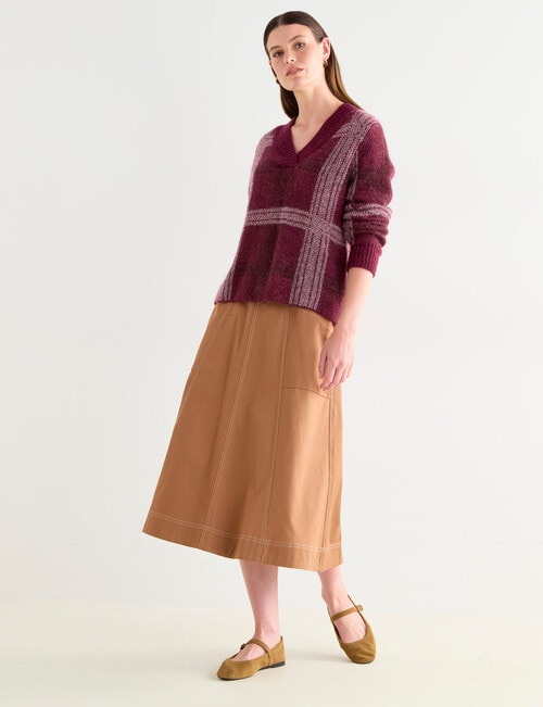 Jigsaw Thornton Skirt, Camel product photo View 03 L