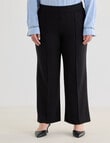 Studio Curve Straight Leg Pintuck Knit Pant, Black product photo