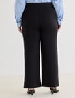 Studio Curve Straight Leg Pintuck Knit Pant, Black product photo View 02 S