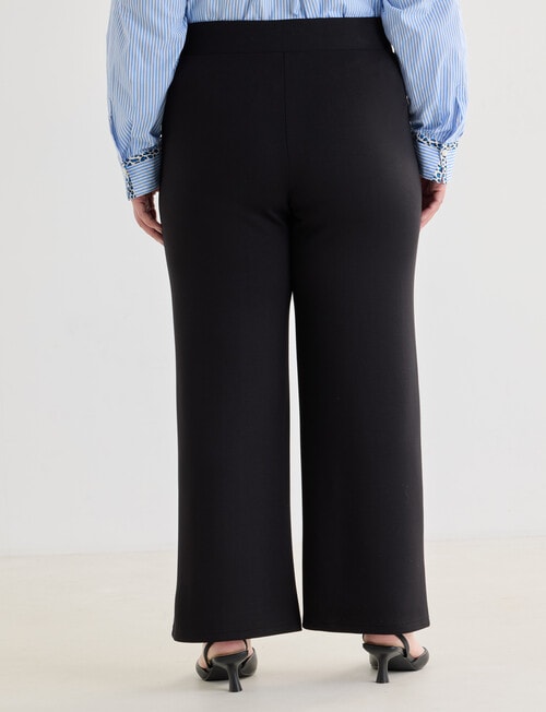 Studio Curve Straight Leg Pintuck Knit Pant, Black product photo View 02 L
