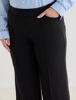 Studio Curve Straight Leg Pintuck Knit Pant, Black product photo View 05 S