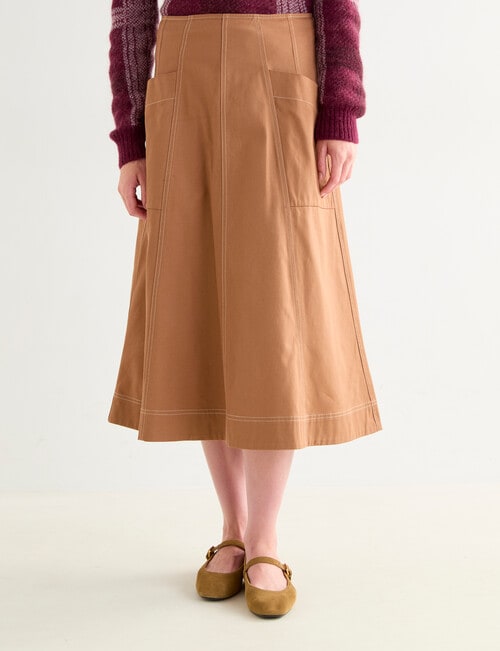 Jigsaw Thornton Skirt, Camel product photo View 05 L
