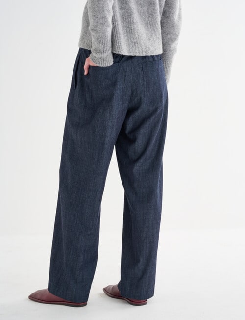 Jigsaw JIG Arabella Chambray Trousers, Indigo product photo View 02 L
