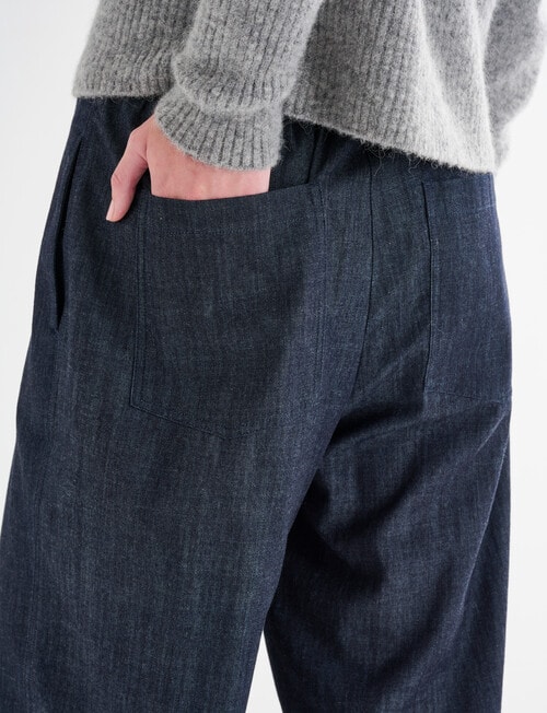 Jigsaw JIG Arabella Chambray Trousers, Indigo product photo View 06 L