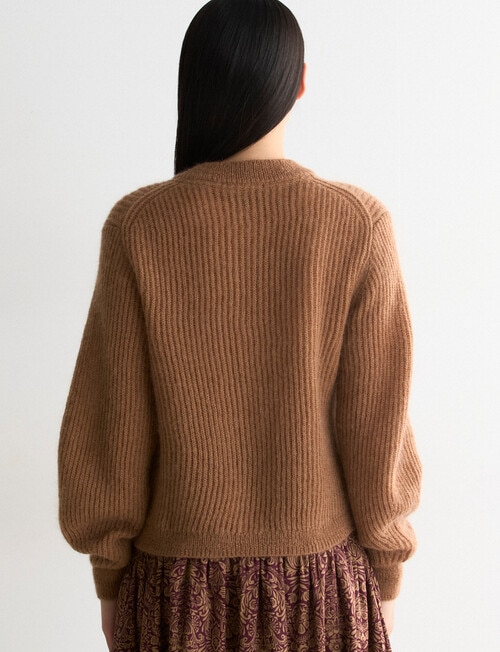 State of play Kaia Mohair Blend Cardigan, Golden product photo View 02 L