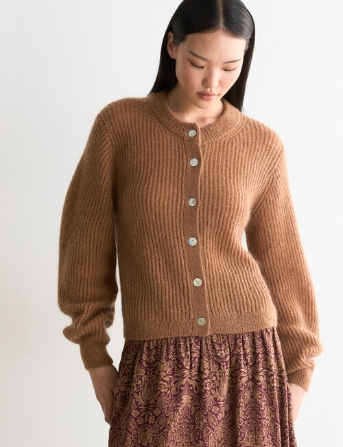 State of play Kaia Mohair Blend Cardigan, Golden product photo View 05 L