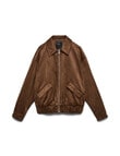 Vero Moda Salina Faux Suede Bomber Jacket, Chocolate Fondant product photo