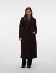 Vero Moda Fortuneaya Extra Long Coat, Chocolate Torte product photo