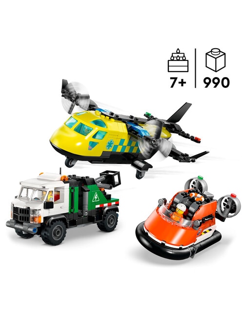 LEGO City Airplane, Service Truck & Hovercraft Rem, 60505 product photo View 09 L