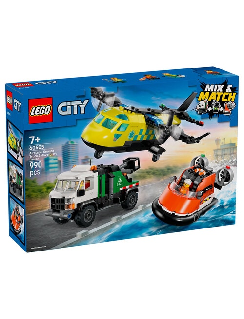 LEGO City Airplane, Service Truck & Hovercraft Rem, 60505 product photo View 10 L