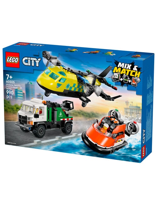 LEGO City Airplane, Service Truck & Hovercraft Rem, 60505 product photo View 11 L