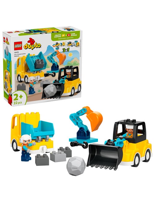 LEGO DUPLO 3-in-1 Construction Vehicles, 10475 product photo