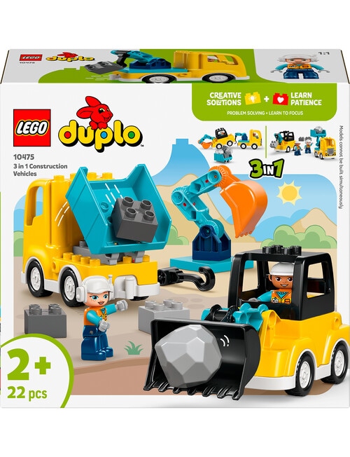 LEGO DUPLO 3-in-1 Construction Vehicles, 10475 product photo View 03 L