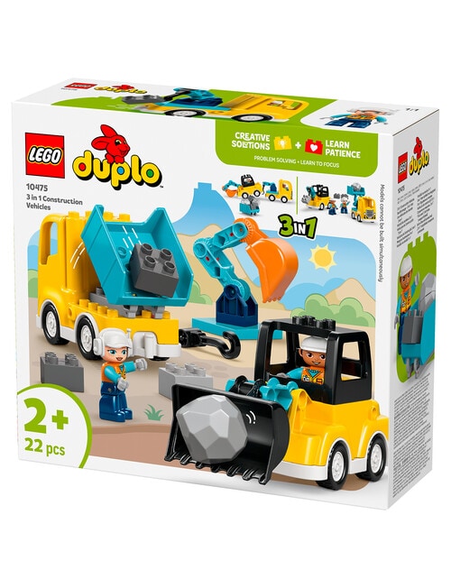 LEGO DUPLO 3-in-1 Construction Vehicles, 10475 product photo View 10 L