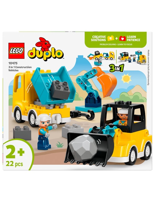 LEGO DUPLO 3-in-1 Construction Vehicles, 10475 product photo View 11 L