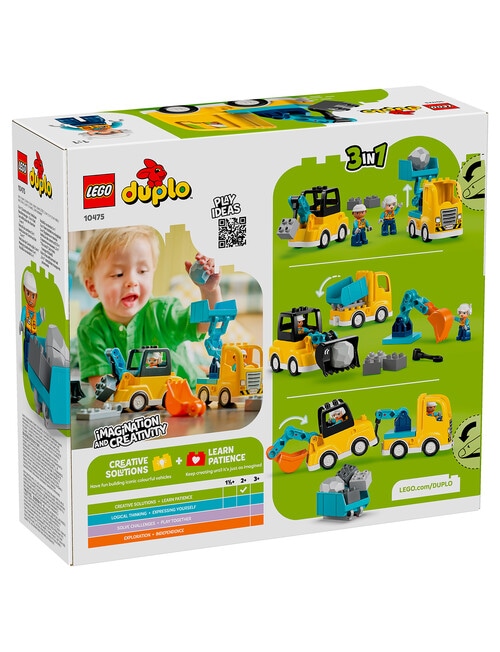LEGO DUPLO 3-in-1 Construction Vehicles, 10475 product photo View 12 L