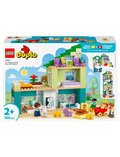 LEGO DUPLO 3-in-1 Modern Family House with Figures, 10470 product photo View 03 L