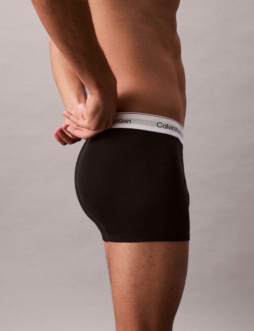 Calvin Klein Cotton Stretch Trunk, 5-Pack, Black product photo View 04 L