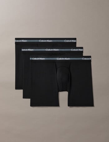 Calvin Klein Icon Active Mesh Long Boxer Brief, 3-Pack, Black product photo