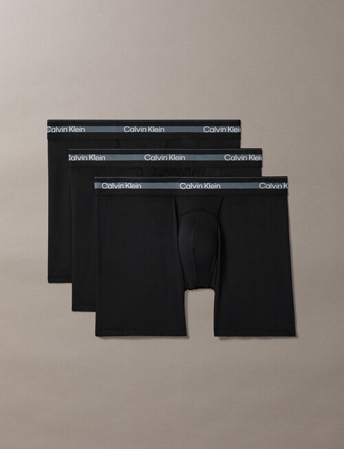 Calvin Klein Icon Active Mesh Long Boxer Brief, 3-Pack, Black product photo