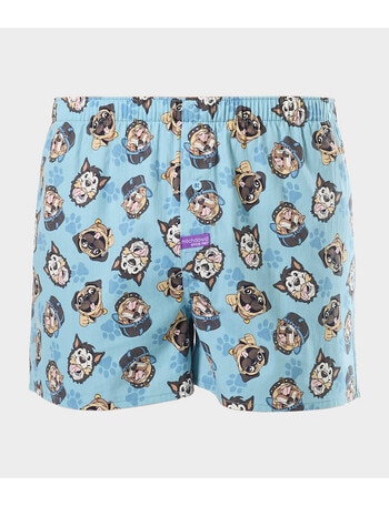 Mitch Dowd Dog Pound Cotton Boxer Short, Blue product photo